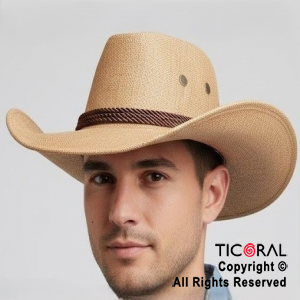 SOMBRERO COWBOY AUSTRALIANO MARRON x 1